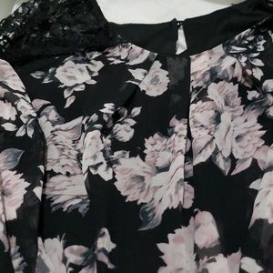 Adorable light pink rose print dress
